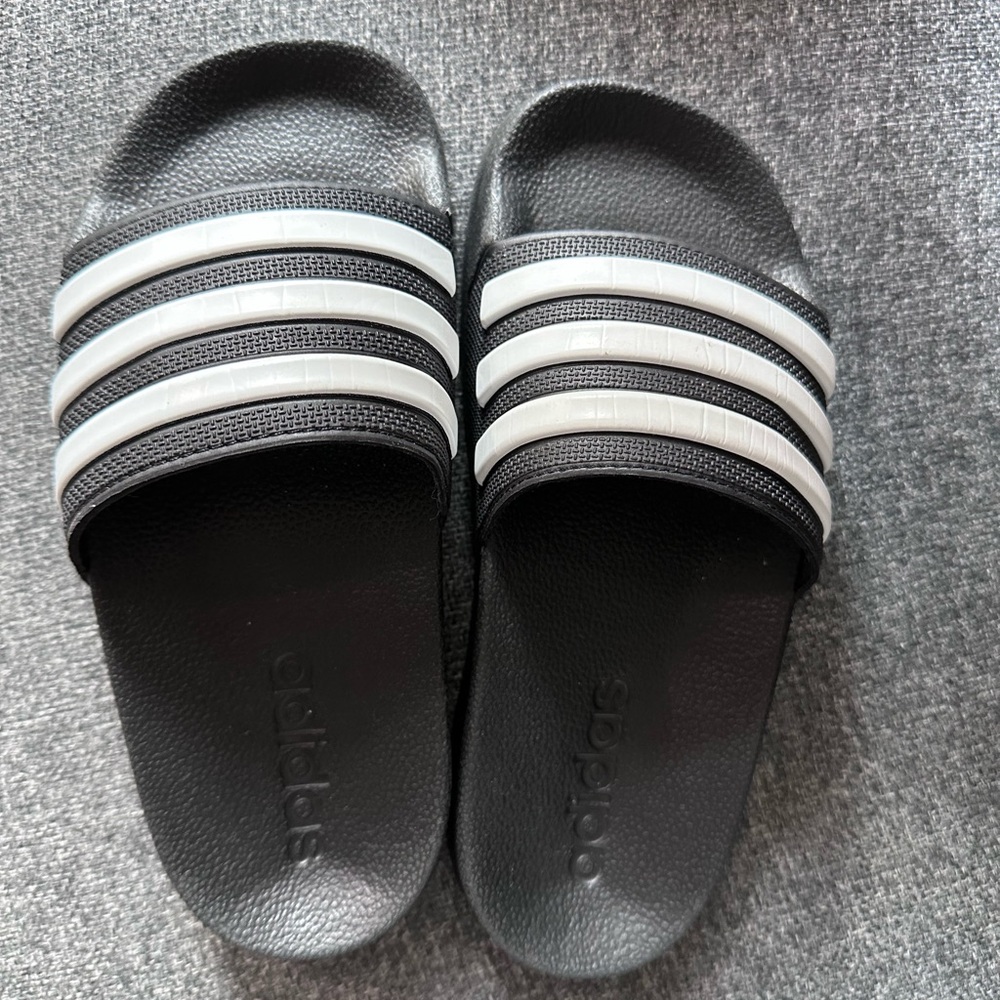 Adidas Adilette Shower K Black and White Slides